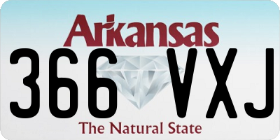 AR license plate 366VXJ