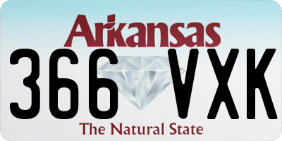 AR license plate 366VXK