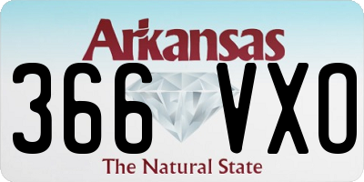 AR license plate 366VXO