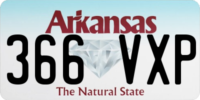 AR license plate 366VXP