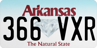 AR license plate 366VXR