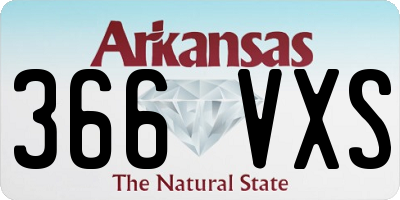 AR license plate 366VXS