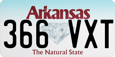 AR license plate 366VXT