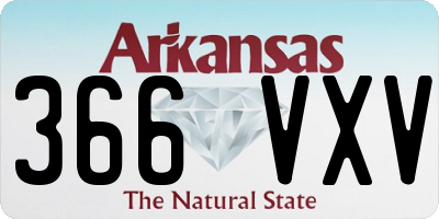 AR license plate 366VXV
