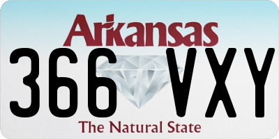 AR license plate 366VXY