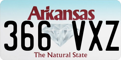 AR license plate 366VXZ