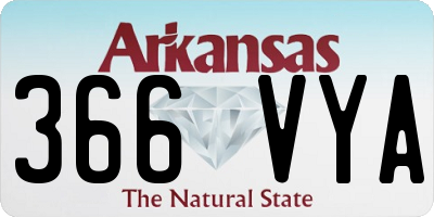 AR license plate 366VYA