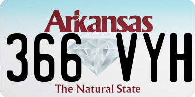 AR license plate 366VYH