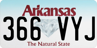 AR license plate 366VYJ