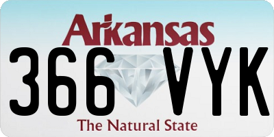 AR license plate 366VYK