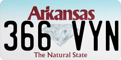 AR license plate 366VYN