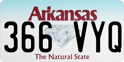 AR license plate 366VYQ