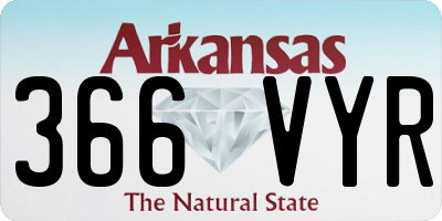 AR license plate 366VYR