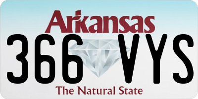 AR license plate 366VYS