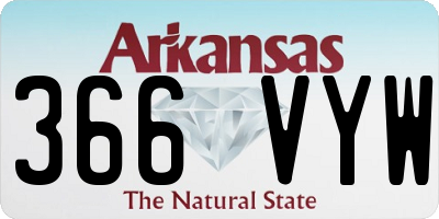 AR license plate 366VYW