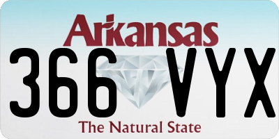AR license plate 366VYX