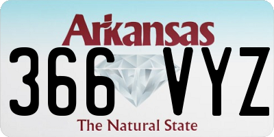 AR license plate 366VYZ