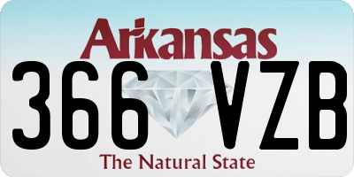 AR license plate 366VZB