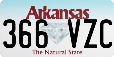 AR license plate 366VZC