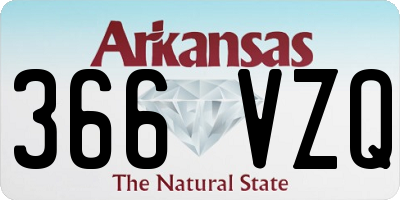 AR license plate 366VZQ