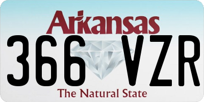 AR license plate 366VZR