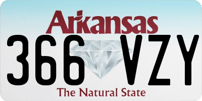 AR license plate 366VZY
