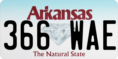 AR license plate 366WAE