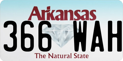AR license plate 366WAH