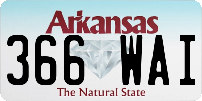 AR license plate 366WAI