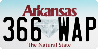 AR license plate 366WAP