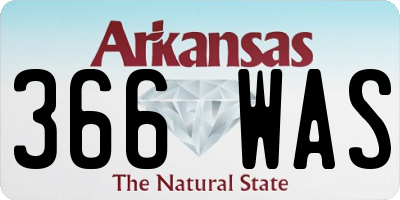 AR license plate 366WAS