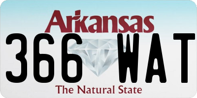 AR license plate 366WAT