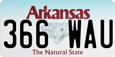AR license plate 366WAU