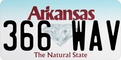 AR license plate 366WAV