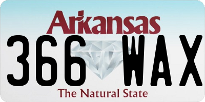 AR license plate 366WAX