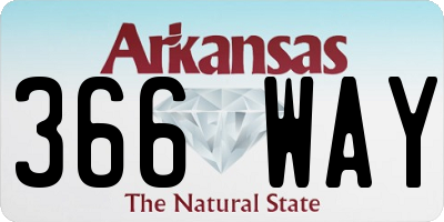 AR license plate 366WAY