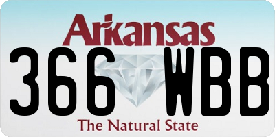 AR license plate 366WBB