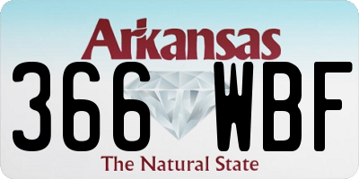 AR license plate 366WBF