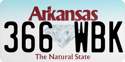 AR license plate 366WBK