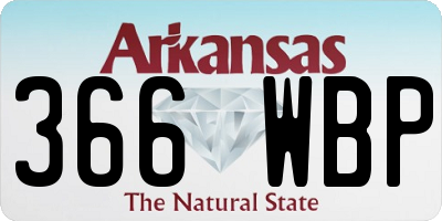 AR license plate 366WBP