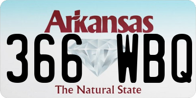 AR license plate 366WBQ