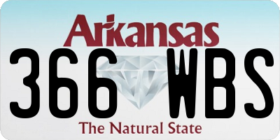 AR license plate 366WBS