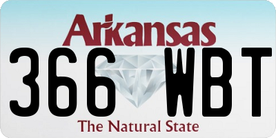 AR license plate 366WBT