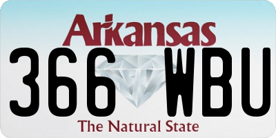 AR license plate 366WBU