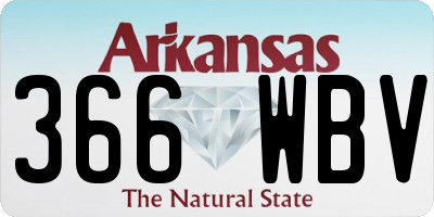 AR license plate 366WBV