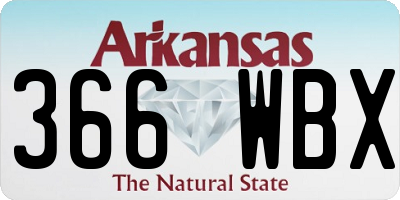 AR license plate 366WBX