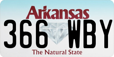 AR license plate 366WBY