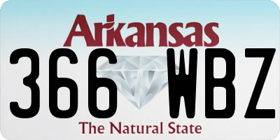 AR license plate 366WBZ