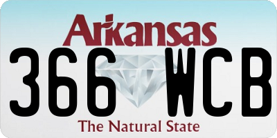 AR license plate 366WCB