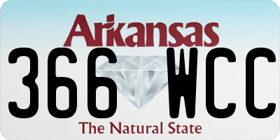 AR license plate 366WCC